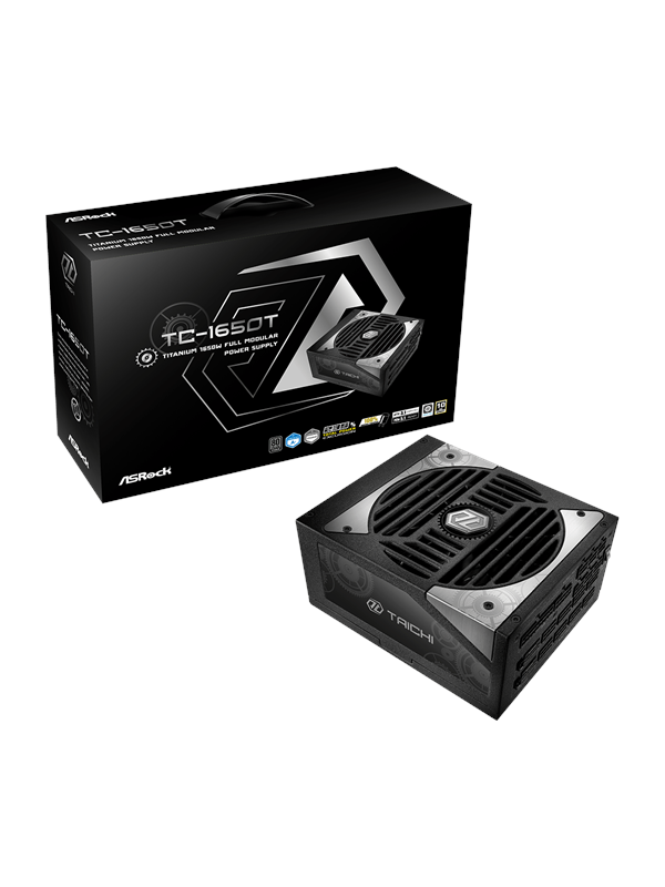 ASRock TC-1650T Voeding - 1650 Watt - 135 mm - ATX 3.1 - 80 Plus 80 PLUS Titanium