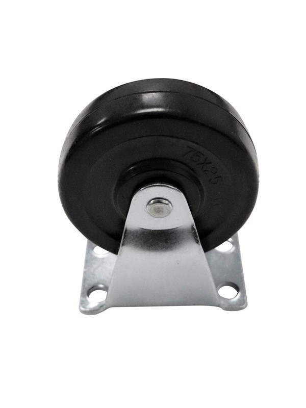 Home>it fixed furniture wheel 75 mm black plastic
