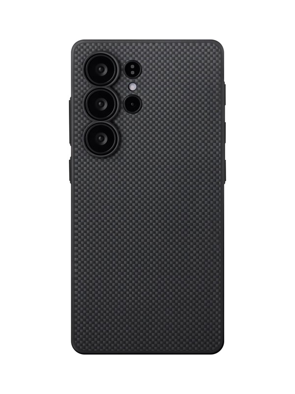 PITAKA Cairn Aaron Button Case - Hoesje Geschikt voor Samsung Galaxy S25 Ultra - Compatibel met MagSafe - Magnetische Back Cover - 1500D Aramidevezels Ultra Dun - NFC Functie - Zwart