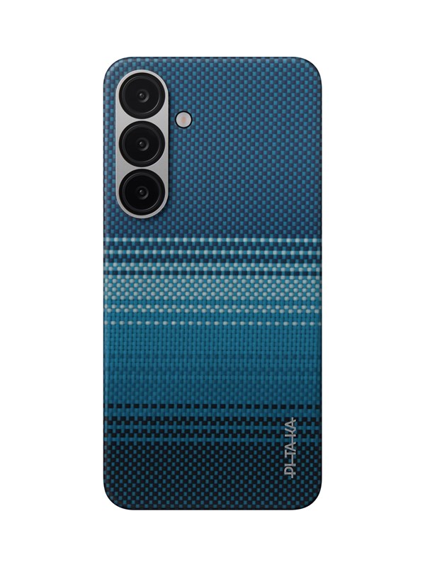 PITAKA MagEZ 6 Hoesje Geschikt voor Samsung Galaxy S25 - Compatibel met MagSafe / Qi2 - Back Cover 600D Aramidevezels - Ultra Dun - Blauw
