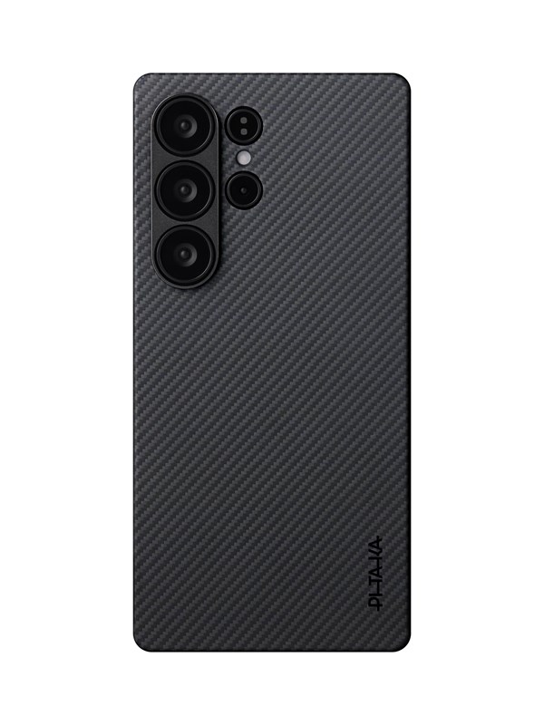 PITAKA MagEZ 6 Hoesje Geschikt voor Samsung Galaxy S25 Ultra - Compatibel met MagSafe / Qi2 - Back Cover 600D Aramidevezels - Ultra Dun - Zwart
