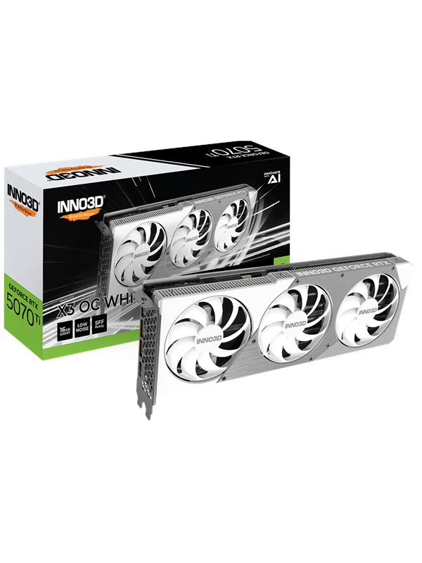 Inno3D GeForce RTX 5070 Ti X3 OC White - 16GB GDDR7 RAM - Grafische kaarten