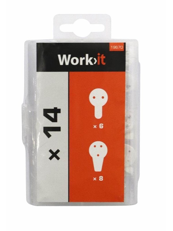 Work>it concrete hook assortment with 14 parts