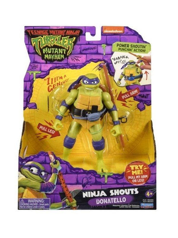 Playmates Toys Turtles Mutant Mayhem - Power Sounds 14cm - Donatello
