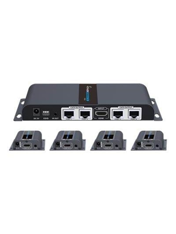 Deltaco HDMI-276 1X4 HDMI Extender Splitter over CAT6/6a/7 40m with IR pass-back