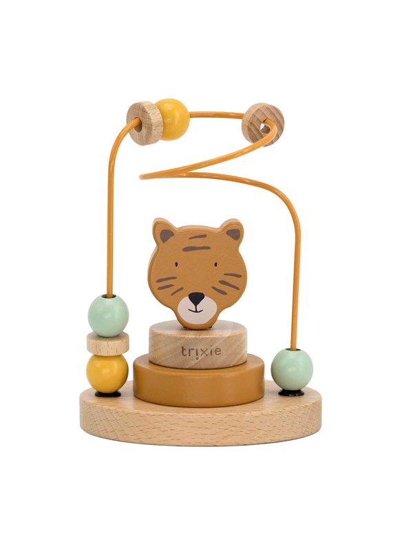 Trixie Houten Kralenframe - Mr. Tiger - Houten Bead Maze - Educatief speelgoed - Voor Jongens & Meisjes - Tijger