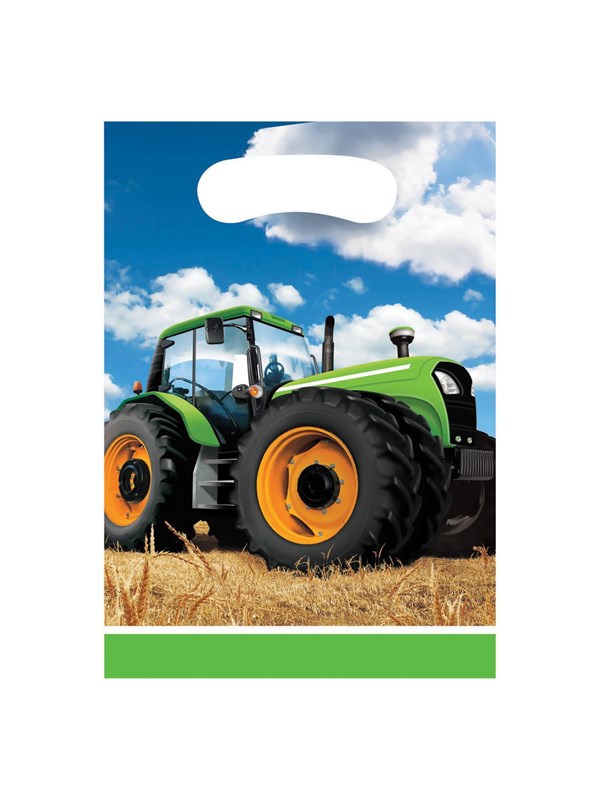 Tractor Time uitdeelzakjes 23x16cm | 8 stuks