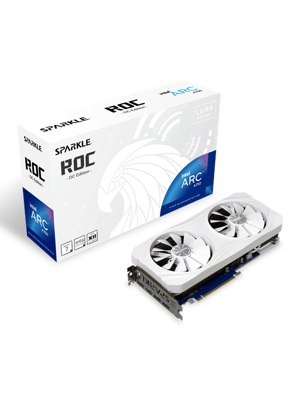 Sparkle Arc A750 ROC Luna OC - 8GB GDDR6 RAM - Grafische kaarten