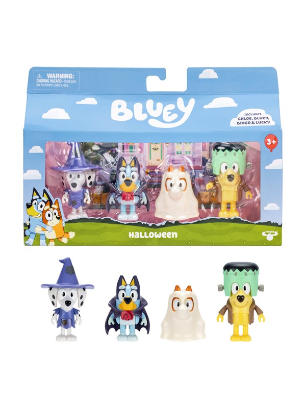 Bluey Halloween Figure 4pk.