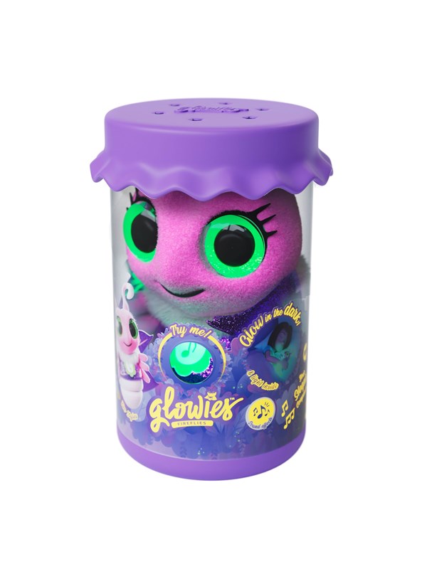 Glowies bedtime buddy with music and light Pink. 28 cm