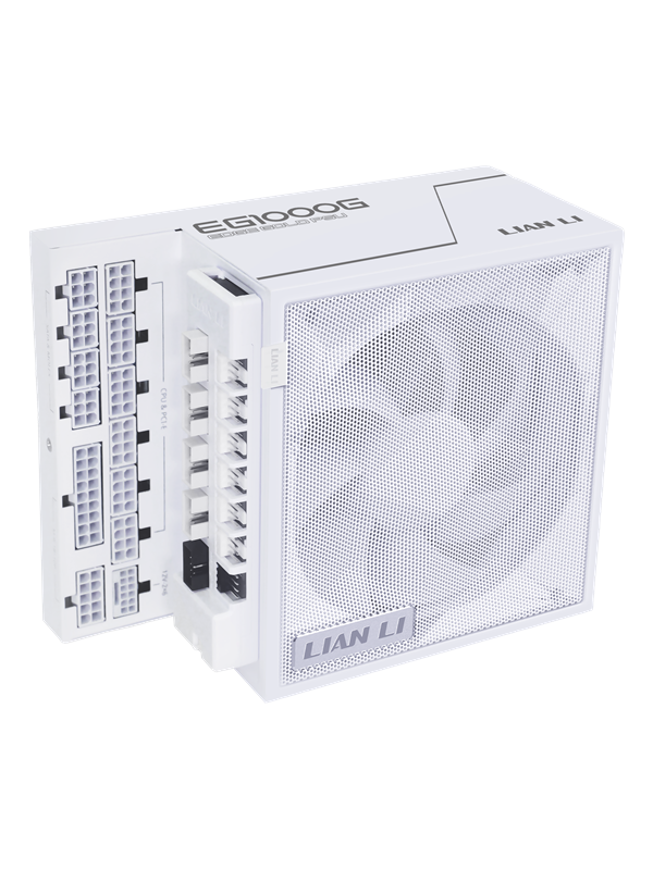 Lian Li Edge Gold 1000W White Voeding - 1000 Watt - 120 mm - ATX 3.1 - 80 Plus 80 PLUS Gold