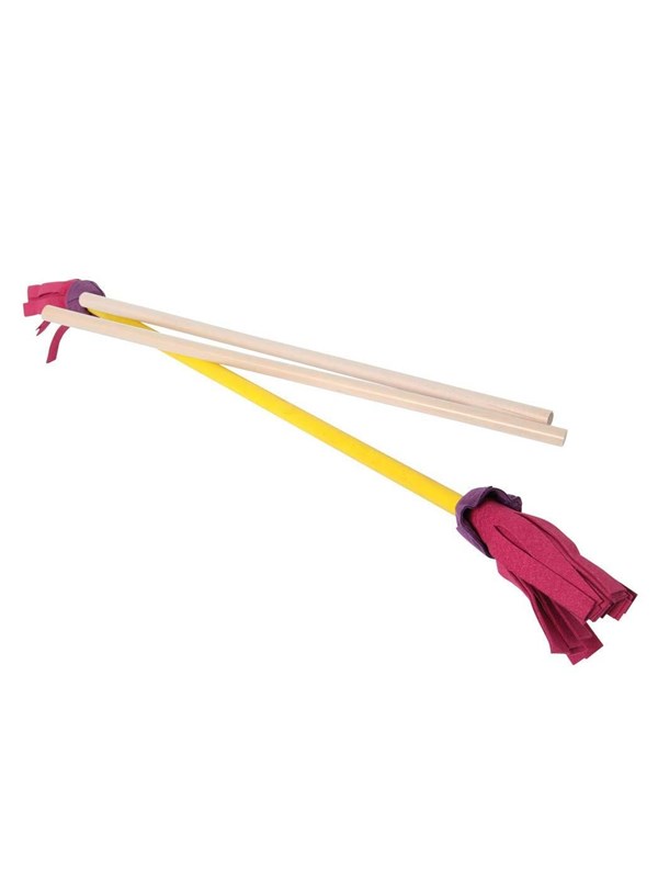 Acrobat Jongleerset Flower Stick Met Handstokken - Rood Schacht, Wit/Rood/Wit Bloem