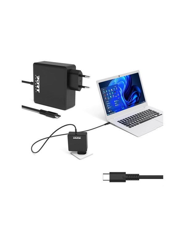 PORT Designs PORT Connect - Retail - power adapter - 65 Watt Voeding - ATX - 80 Plus
