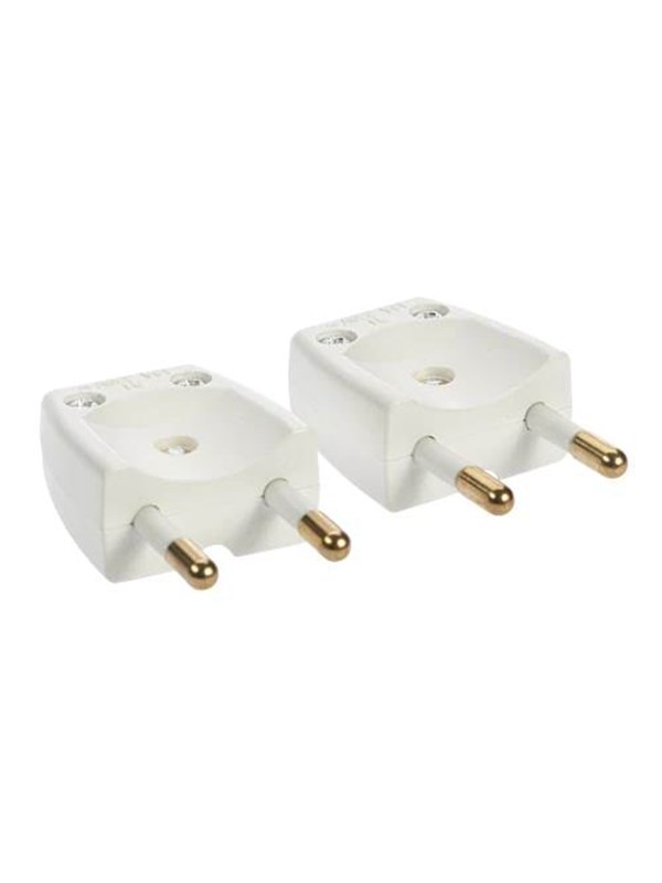 Nordic Quality 303916, Type E, 2P, Wit, Goud, 250 V, 10 A, 9 mm