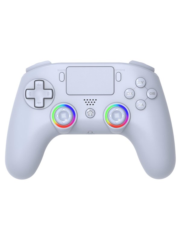 Subsonic Draadloze PS4 Controller - 10 uur Speeltijd - RGB Verlichting - Playstation 4 en PC - Wit