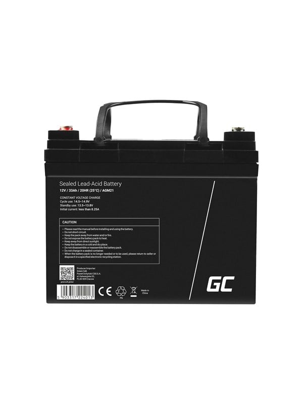 Green Cell AGM21 AGM 12V/33Ah Gel Deep Cycle
