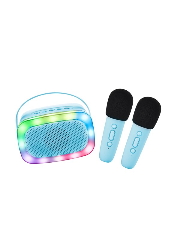 Lalarma Karaoke set - Bluetooth 2 microfoons en luidspreker - Blauw