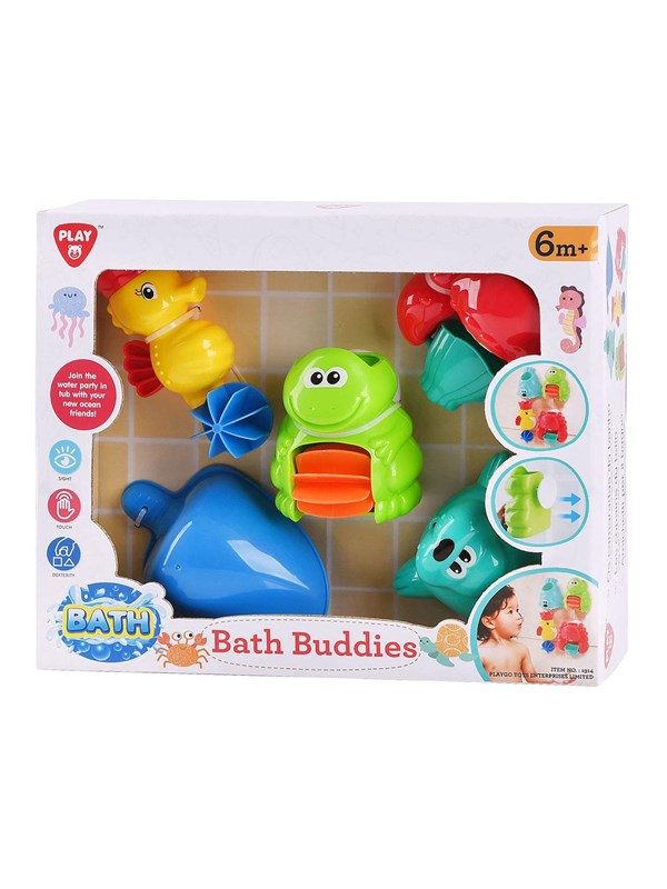 Playgo badspeelgoed zeedieren set voor baby's - kleurrijke badvriendjes.