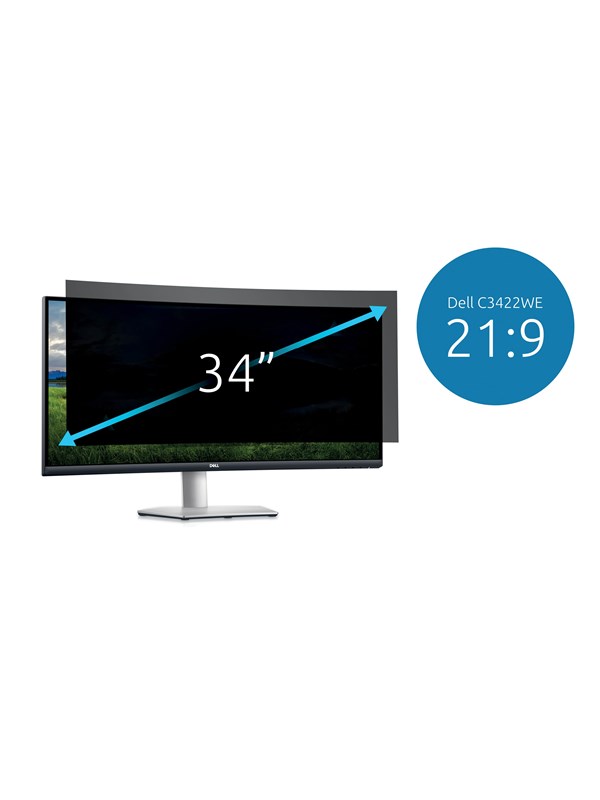 Kensington Dell 34" C3422WE Curved Monitor 21:9 2-way Removable Privacy Screen Filter