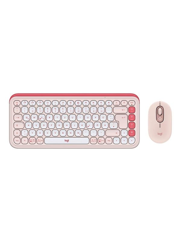 Logitech POP Icon Combo - Keyboard and mouse set - Duits - Wit
