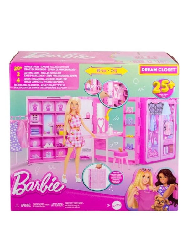 Barbie Dream Closet Toy Playset With Clothes & Accessories
