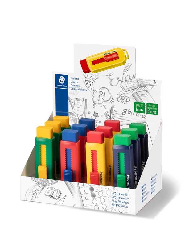 Staedtler Eraser with sliding plastic sleeve 12 pcs