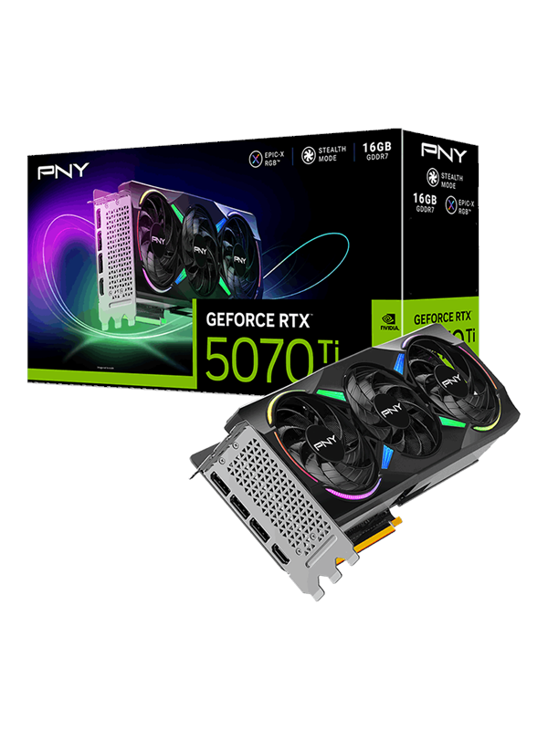 PNY GeForce RTX 5070 Ti Epic-X - 16GB GDDR7 RAM - Grafische kaarten