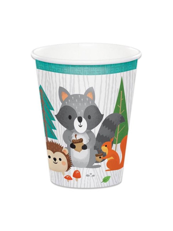 Witbaard Feestbekers Wild One Junior 266 Ml Groen/wit 8 Stuks
