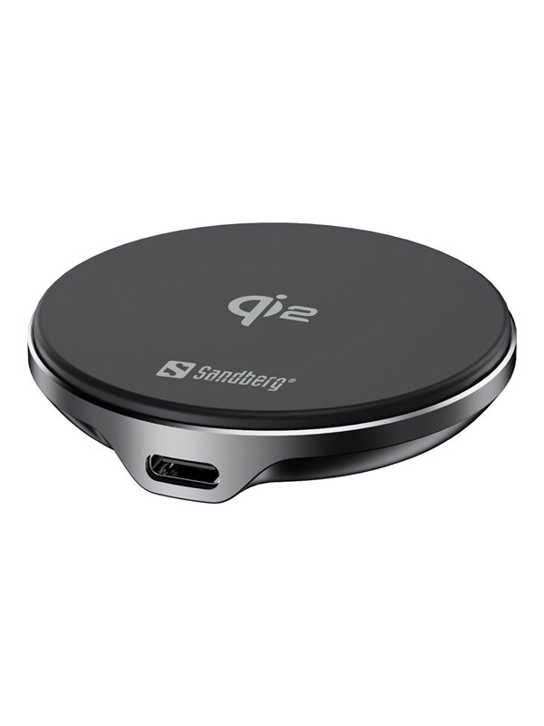 Sandberg 441-61 oplader voor mobiele apparatuur Universeel Aluminium, Zwart USB Draadloos opladen Binnen