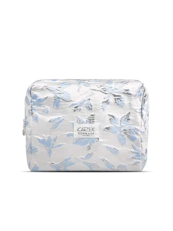 Karen Large toiletry bag in blue small floral quilt