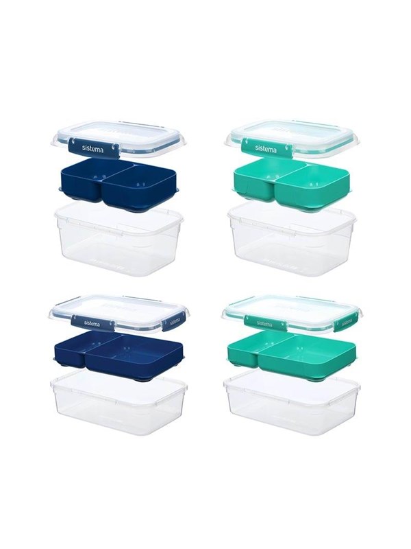 Sistema Stax To Go Lunchbox 4 stuks 2x1 - 2x2.2 liter