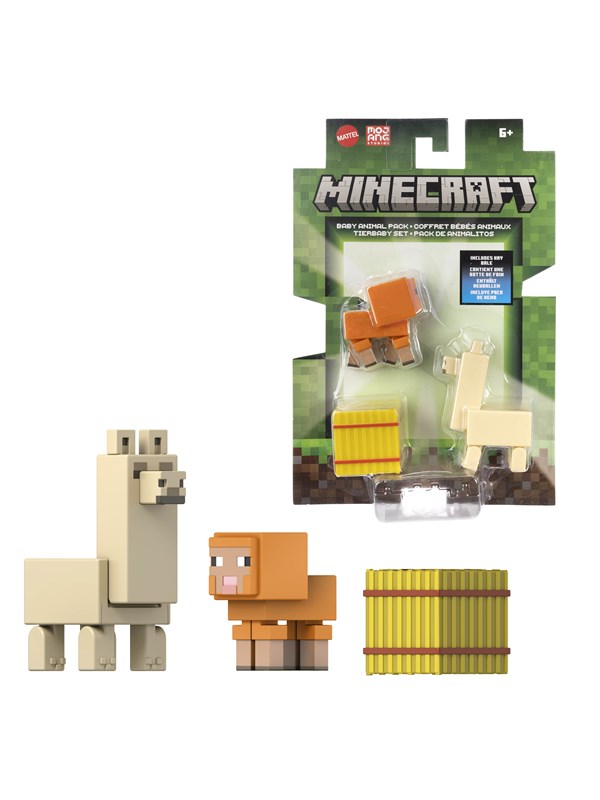Minecraft Biome Bouw Baby Dierenset Actiefiguren - Lama & Schaap, JCN33