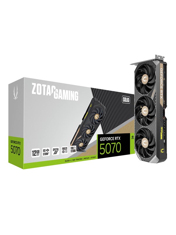 ZOTAC GeForce RTX 5070 Solid - 12GB GDDR7 RAM - Grafische kaarten