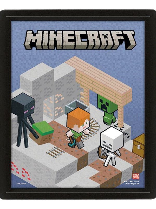 Pyramid - Minecraft Lenticular 20 x 30 cm - Afbeelding