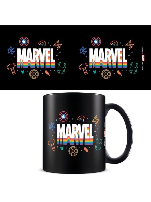 Pyramid - Marvel Pride (Logo Rainbow) - Black - Mokken
