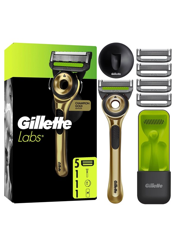 Gillette Labs Razor 5 blades + Hanger Gold