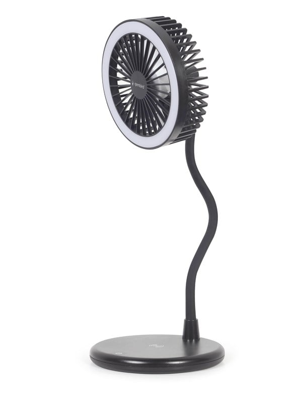 Gembird Desktop fan with lamp and wireless charger