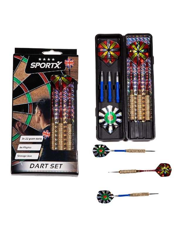 SportX Dart Deluxe - Dartpijlen - In Case - 22 gram