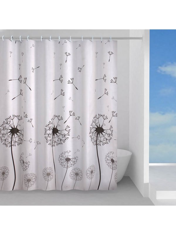 Gedy Shower curtain black flower 120x200 cm