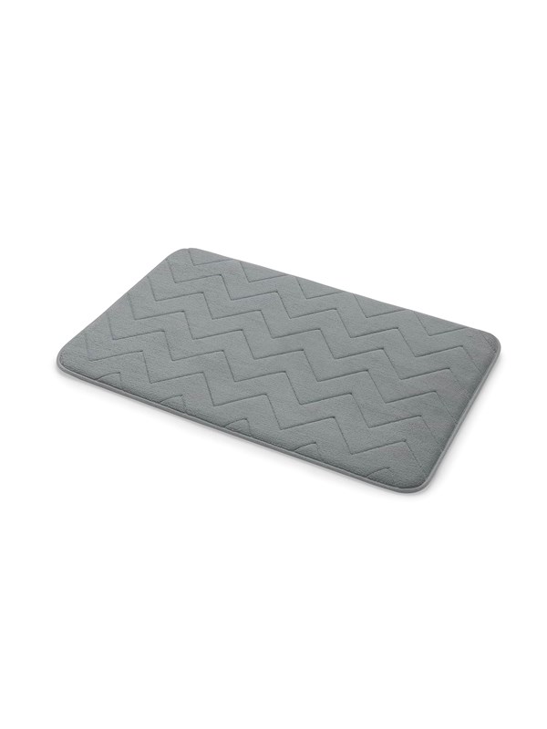 Gedy Mousse badkamermat, 50x80cm, 100% polyester, antislip, grijs