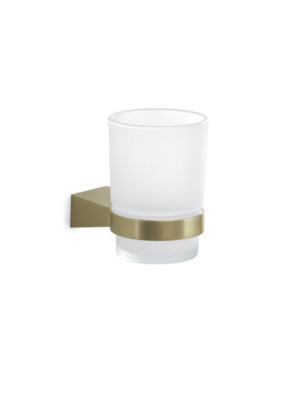 Gedy Tonale Toothbrush Holder - Brushed Brass