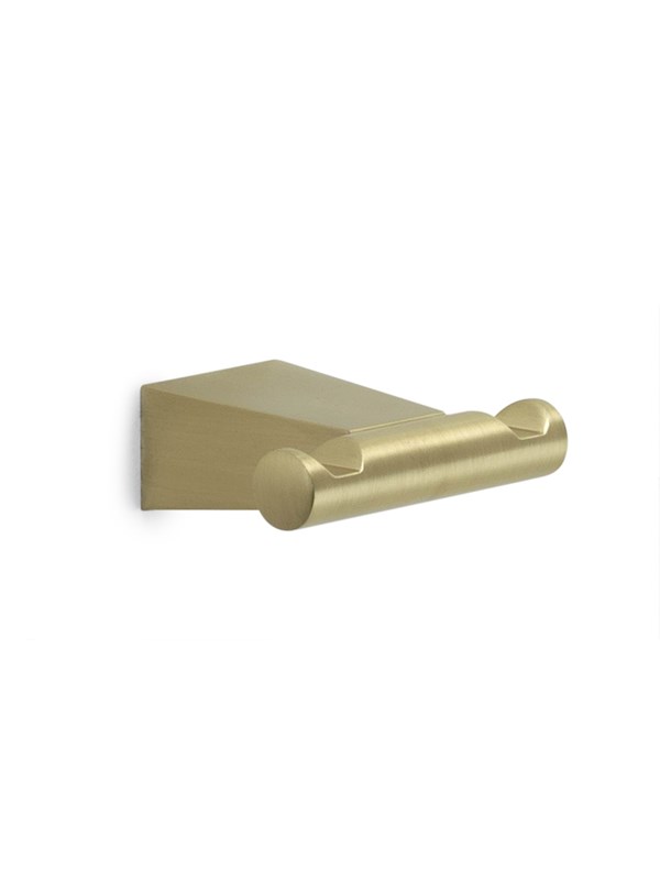 Gedy Tonale Double Hook - Brushed Brass