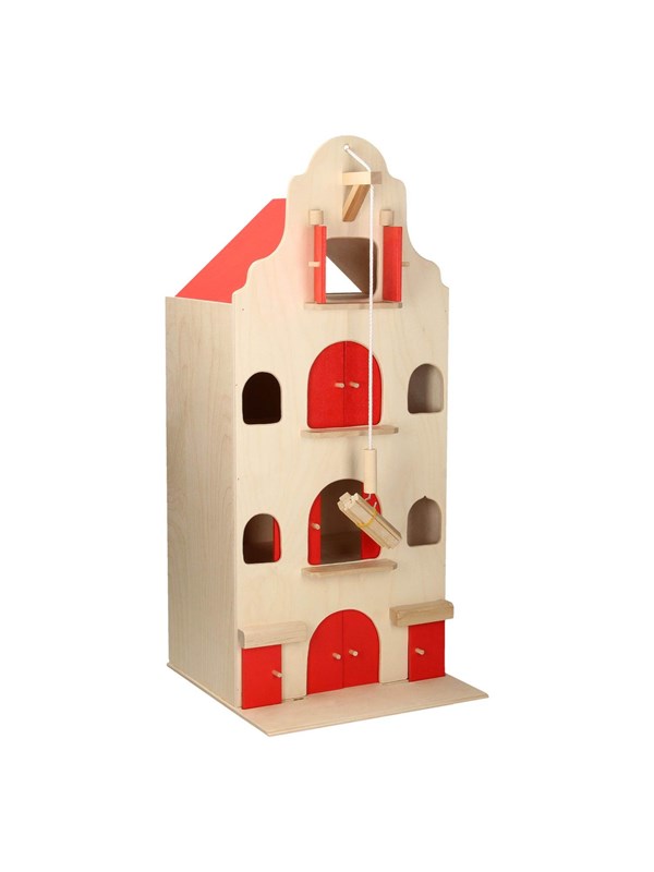 Playwood - Houten Pakhuis / Grachtenpand klein; hoogte 67 CM