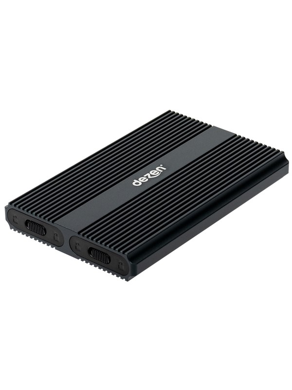 dezen M.2 Premium NVMe Dual Enclosure USB 3.2 Gen 2 - Zwart