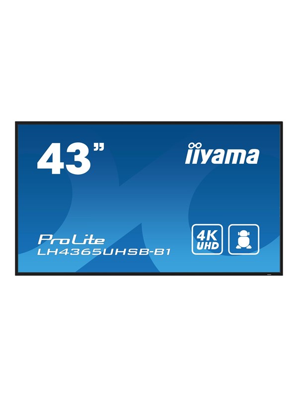 iiyama LH4365UHSB-B1 4K Ultra HD-display (108 cm / 42,5'') met 800 cd/m², Android 11 en 24/7 werking, zwart