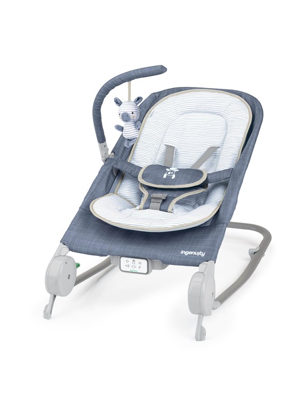 Ingenuity Happy Belly Rock-to-Bounce Massage Seat - Chambray