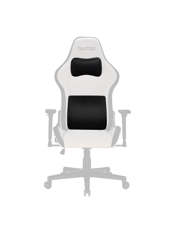 DUTZO Lenden- en nekkussenset voor gamingstoelen - Zwart - Soft foam