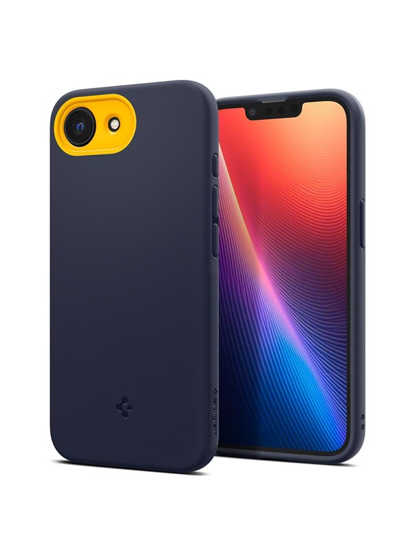 Spigen Nano Pop MagFit Hoesje Geschikt voor Apple iPhone 17e / 16e - Back Cover Compatibel met MagSafe / Qi2 - Navy