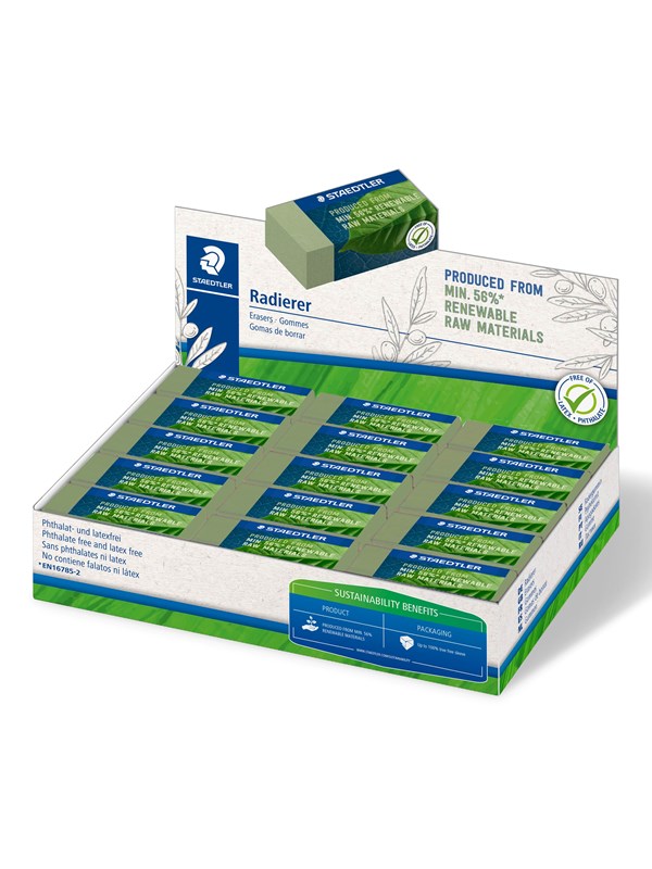 Staedtler Eraser 526 83 renew raw mat 56% 30 pcs.