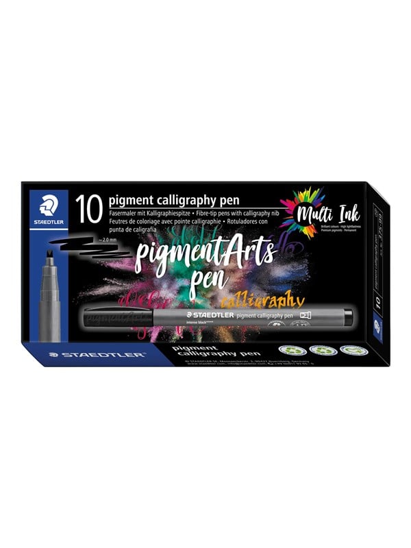 Staedtler pigment calligraphy pen 10 pcs bordeauxred